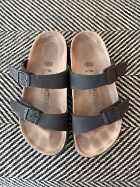Birkenstock Black Double-Strap Footbed Sandals